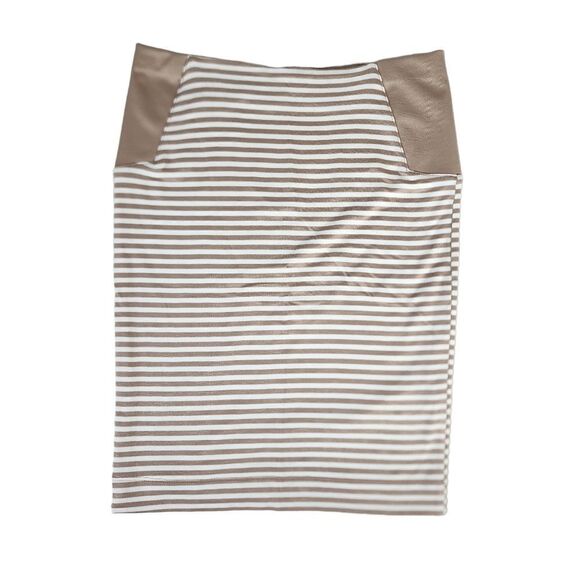 Greylin Tan striped Bodycon pencil skirt - Picture 1 of 11